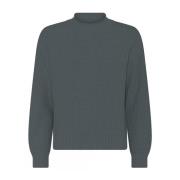 Casual Struktureret Pullover Bluse Grå