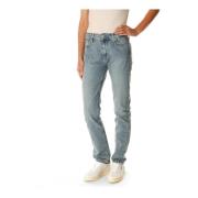 Mid Waist Straight Fit Jeans