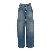 Lyseblå Denim Wide Leg Jeans