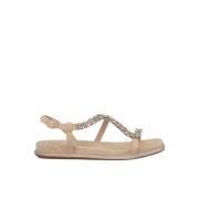 Skinnende rem sandal