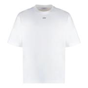 Ribbet bomuld T-shirt