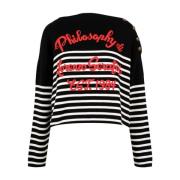 Stribet Strik Bardot Sweater