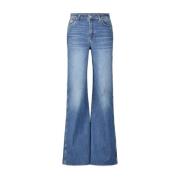 Udfarvede Jeans med Flare