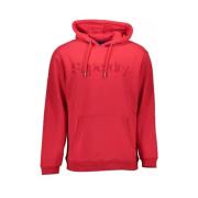 Elegant Pink Hoodie med Broderi