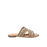 Krystal Krydsrem Flad Sandal