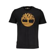 Sort T-shirt med logo print