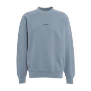 Blå Broderet Logo Sweatshirt AW24