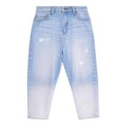 Lysvaskede Baggy Denim Jeans