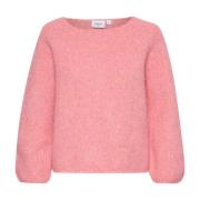 Uld Pullover Strik Chateau Rose Melange