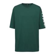 Oversize bomulds T-shirt med logo print