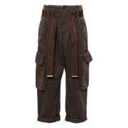 Farvet Pantalone Kaffe Brun