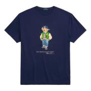 Navy Varsity Bear Grafisk T-shirt