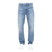 Slim Fit Denim Jeans Casual Efterår Vinter