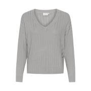 Melange Strik Pullover Sweater