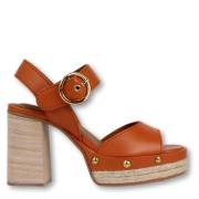 Orange Hælsandal