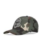 Camo Baseball Cap Med Buet Skygge Broderet