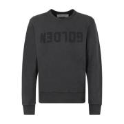 Logo Print Sweatshirt Antracit Bomuld Crew Neck