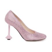 Rhinestone Pump med Petal Toe