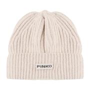 Beige Uld Beanie Hat