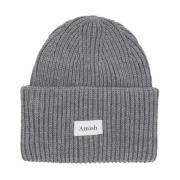 Uld Blend Beanie Hat Grå