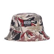 Camo Bucket Hat med Broderet Logo