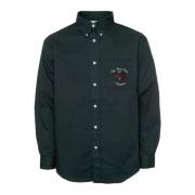 Blomstret Logo Button-Down Skjorte