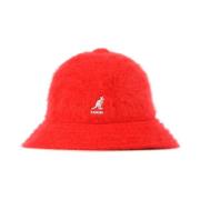 Casual Scarlet Fur Bucket Hat