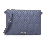 Denim Clutch med Justerbar Skulderrem