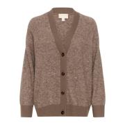 Oversize Cardigan Strik Morel Melange