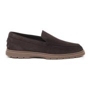 Suede Loafers med Gumminopper