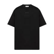 Sort Bomuld Jersey T-shirt