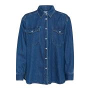 Denim Bluse Collettepw Sh Blå