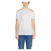 Beige Bomuld Rund Hals T-Shirt