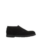 Sort Ruskind Slip-On Ankelstøvler