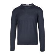 Blå Silke Cashmere Pullover