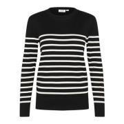 Stribet Pullover Sweater Sort Mila Stripe