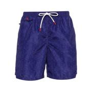 Micro-Dot Badeshorts med Broderet Logo