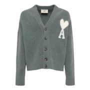 Grøn Alpaka Cardigan med Ami de Coeur