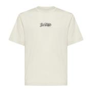 Bomuld T-shirt med Logo Print