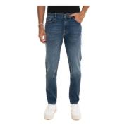 5-pocket jeans med lige ben