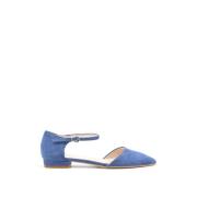 Suede Ankelrem Ballet Flats