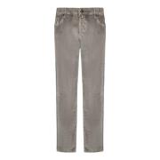 Beige Corduroy Slim-Fit Bukser