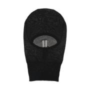 Sort Strikket Balaclava Hat