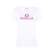 Pink Logo Print Casual T-Shirt