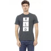 Grøn bomulds T-shirt med frontprint