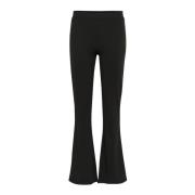 Flared Leggings Bukser Sort Dyb