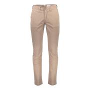 Beige Bomuld Jeans Bukser, 5-Lomme