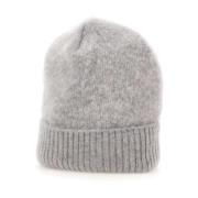 Grå Uldblanding Beanie Hat