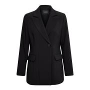 Klassisk Fitted Blazer Jakke Sort