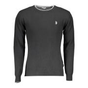 Sort Slim Langærmet Sweater